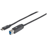 Manhattan Cable para Dispositivos USB-C de SúperVelocidad Cable USB 3.2 Gen 1 (3.1 Gen 1) USB C USB B Macho