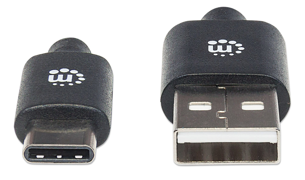 Manhattan Cable USB-C a USB-A, 3 m, macho a macho, 480 Mbps (USB 2.0), negro, garantía de por vida Cable USB 2.0 USB C USB A Macho