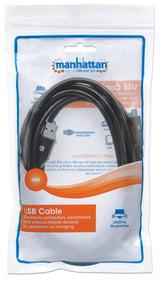 Manhattan Cable USB-C a USB-A, 3 m, macho a macho, 5 Gbps (USB 3.2 Gen1 / USB 3.0), 3 A (carga rápida), negro, garantía de por vida Cable USB 3.2 Gen 1 (3.1 Gen 1) USB C USB A Macho