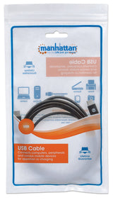 Manhattan Cable USB-C a USB-C, 2 m, macho a macho, 480 Mbps (USB 2.0), 3 A, negro, garantía de por vida, equivalente a USB2CC2M Cable USB 2.0 USB C USB C Macho