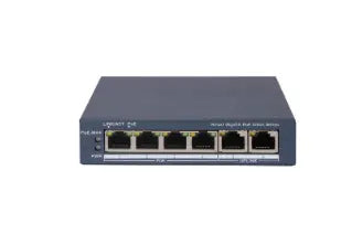 SWITCH HIKVISION GIGABIT POE+ / ADMINISTRABLE / 4 PUERTOS 1000 MBPS POE+ / 2 PUERTOS 1000 MBPS UPLINK / CONFIGURACIÓN NU