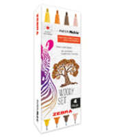 409SWDMXE004 - Zebra 409SWDMXE004 marcadores 4 pieza(s) Punta fina Colores surtidos Plástico