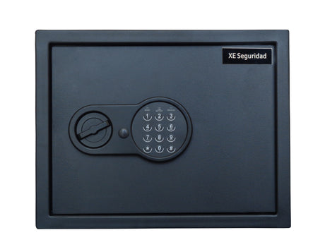 XE Seguridad CFD-30 caja fuerte Caja fuerte portátil Negro, Cerradura con combinación, Llave, Piso/pared