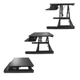StarTech.com Estación de Trabajo de Pie y Sentado para 2 Monitores de hasta 24" o 1 Monitor de 30" - Escritori