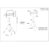 Manhattan Soporte para TV, de piso con trípode, pantallas planas de 37" a 70" de máximo 35 kg Monitor Negro