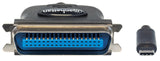 Manhattan Convertidor para Impresora USB-C Full Speed a Paralelo Cen36 USB-C Macho a Cen36 Hembra, 1 m (3 ft.), Negro Ca