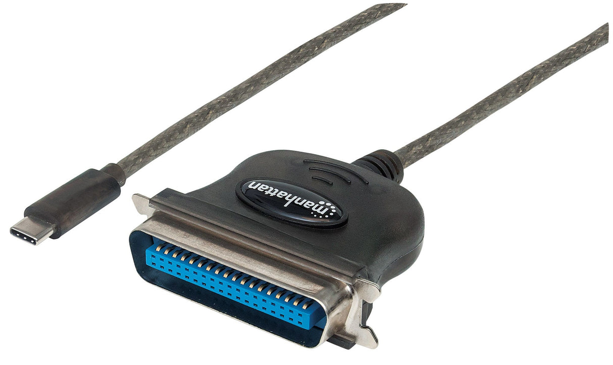 Manhattan Convertidor para Impresora USB-C Full Speed a Paralelo Cen36 USB-C Macho a Cen36 Hembra, 1 m (3 ft.), Negro Ca