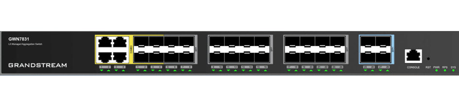Grandstream Networks GWN7831 switch Gestionado L3 Gigabit Ethernet (10/100/1000) Gris