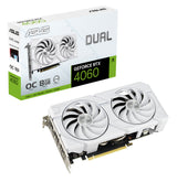 ASUS DUAL-RTX4060-O8G-EVO-WHITE tarjetas gráficas Si 3072 NVIDIA GeForce RTX 4060