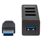 Manhattan Hub combo USB 3.0 / 2.0 hubs de interfaz USB 3.2 Gen 1 (3.1 Gen 1) Type-A 3 1 4