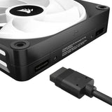 Corsair CUE LINK QX120 RGB Carcasa del ordenador Ventilador 12 cm Negro, Blanco 1 pieza(s)
