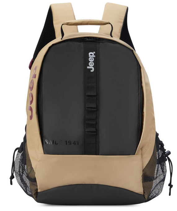 Jeep J0274560005 maletín para laptop 39.6 cm (15.6") Mochila Beige, Negro