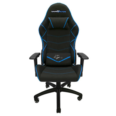 Silla Game Factor CGC600 Tela Reclinable con Descansa Brazos 4D Estrella Metálica Color Azul-Negro