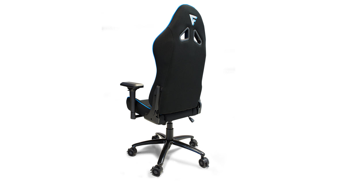 Silla Game Factor CGC600 Tela Reclinable con Descansa Brazos 4D Estrella Metálica Color Azul-Negro