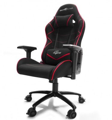 Game Factor CGC600/RD silla para videojuegos Silla universal para juegos asiento acolchado Negro, Rojo, 150 kg, respaldo