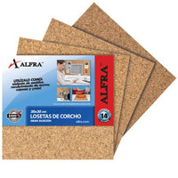 Alfra ALF-PIZ-6768 tablón de anuncio Café Corcho, 300 x 300 mm, 300 mm, 300 mm