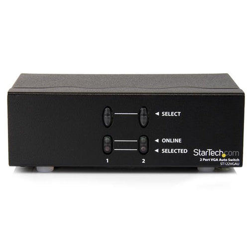 StarTech.com Conmutador Automático de Vídeo VGA de 2 puertos - Switch Selector de Dos Salidas Divisores de vídeo 2 VGA N