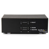 StarTech.com Conmutador Automático de Vídeo VGA de 2 puertos - Switch Selector de Dos Salidas Divisores de vídeo 2 VGA N