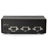 StarTech.com Conmutador Automático de Vídeo VGA de 2 puertos - Switch Selector de Dos Salidas Divisores de vídeo 2 VGA N