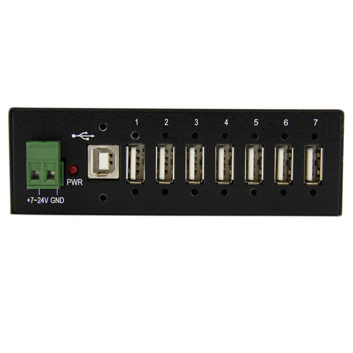 StarTech.com Hub Industrial de 7 Puertos USB 2.0 con Protección Antiestática ESD y Protección de Picos de 350W hubs de interfaz USB 2.0 Type-B USB 2.0 7 7