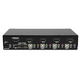 StarTech.com Conmutador Switch KVM 4 puertos Vídeo DisplayPort DP Hub Concentrador USB 2.0 Audio - 2560x1600 Interruptor