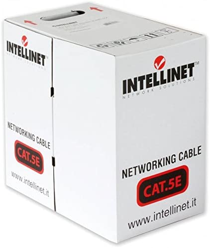 Bobina Cable Intellinet Utp Cat5E Cca Multifilar 305M Color Gris - 704823 FullOffice.com