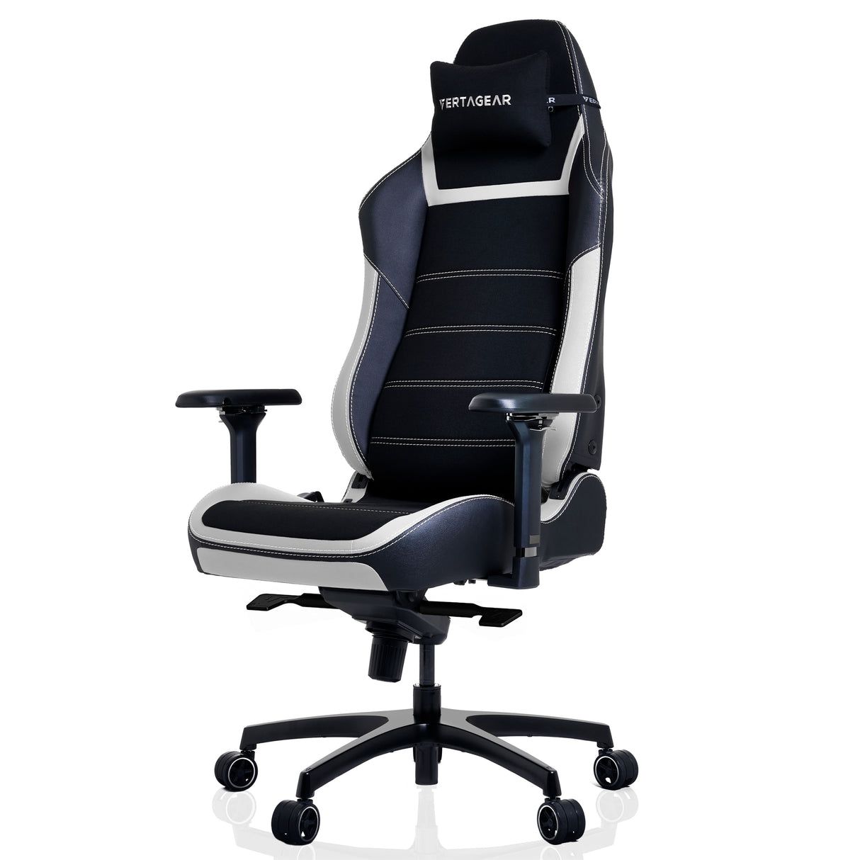 Vertagear PL6800 schwarz/weiss ContourMax Lumbar VertaAir Hygennx asiento acolchado respaldo acolchado, Negro, Blanco, N