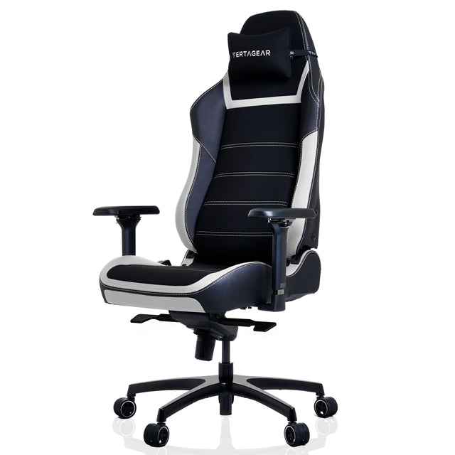Vertagear PL6800 schwarz/weiss ContourMax Lumbar VertaAir Hygennx asiento acolchado respaldo acolchado, Negro, Blanco, N