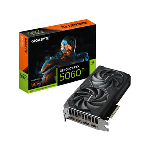 GIGABYTE GeForce RTX 5060 Ti WINDFORCE OC 8G Tarjeta Gráfica – 8 GB GDDR7, 128 bits, PCI-E 5.0, 2587 MHz Frecuencia del núcleo, 3 x DisplayPort, 1 x HDMI, GV-N506TWF2OC-8GD tarjetas gráficas Si 4608 NVIDIA GeForce RTX 5060 Ti