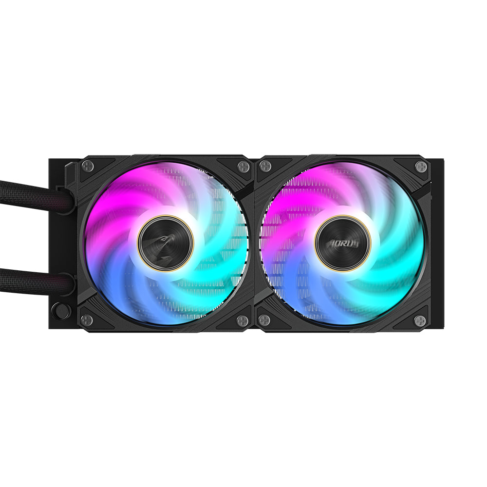 GIGABYTE AORUS WATERFORCE X II 240 Refrigerador de CPU líquido AIO - 2x ventiladores ARGB de 120 mm,