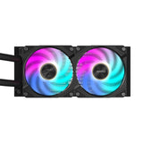 GIGABYTE AORUS WATERFORCE X II 240 Refrigerador de CPU líquido AIO - 2x ventiladores ARGB de 120 mm,
