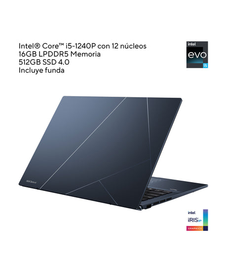 Laptop Asus Zenbook Ux325Ea 13.3" Intel Core I7 1165G7 Disco Duro 512 Gb Ssd Ram 16 Gb Windows 11 Home Color Lila - Ux325Ea-I716G512O-H3