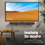 Soporte de Pared para Barra de Sonido Manhattan, TV, 10 kg, Negro