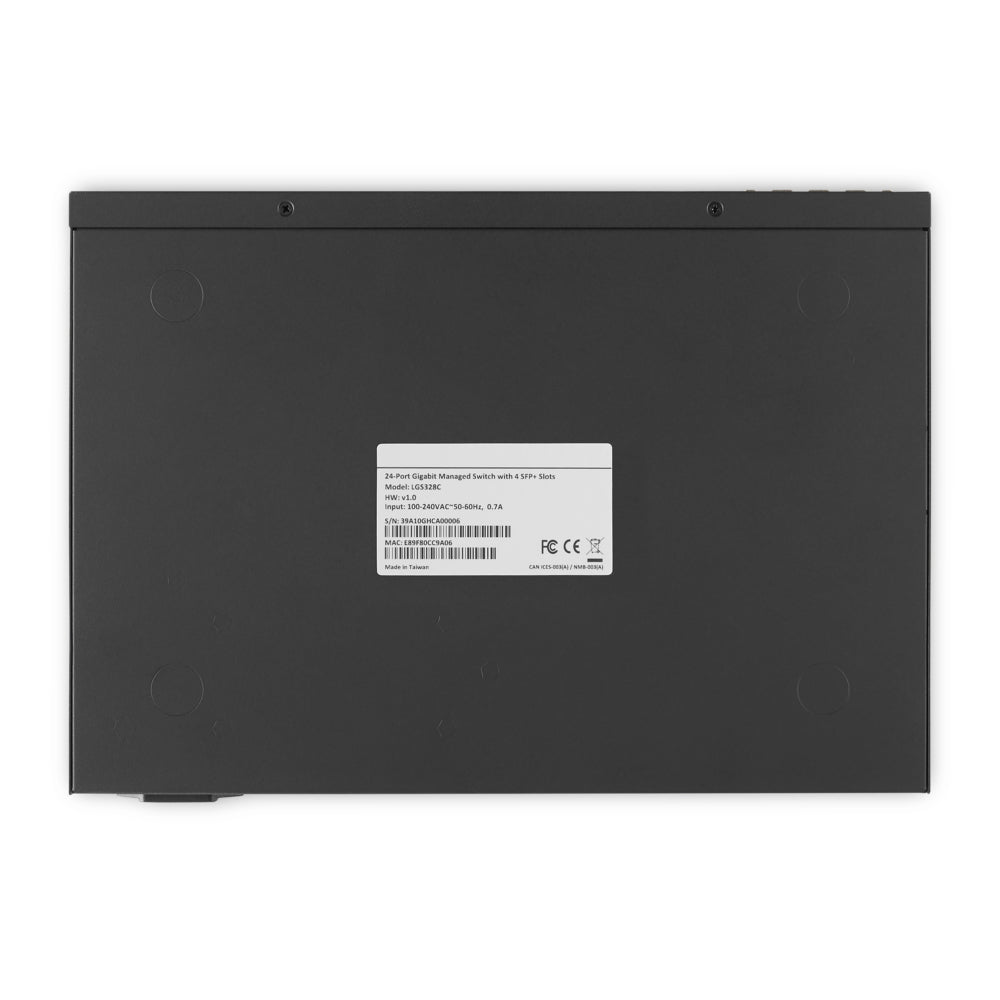 Linksys Switch de red administrado Gigabit de 24 puertos con 4 ranuras SFP+ 10G de subida dispositivo de redes Gestionado L3 Si 24