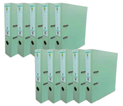 Techmakro KITCARP10VDP carpeta de cartón Carta Verde, Anillo D, Almacenamiento, Cloruro de polivinilo (PVC)