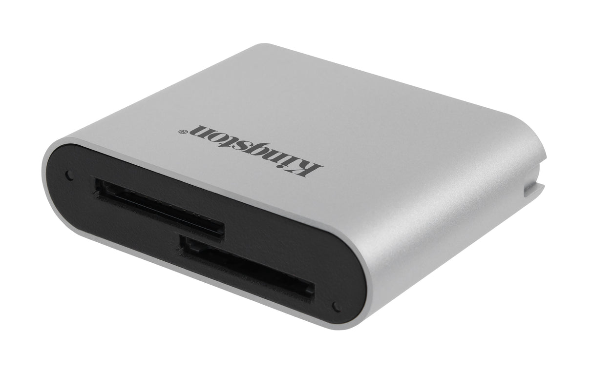 Kingston Technology Lector de tarjetas SDHC/SDXC UHS-II de doble ranura para flujo de trabajo USB 3.2 Gen 1 lector de tarjetas SD, SDHC, SDXC 2 Negro, Plata USB 3.2 Gen 1 (3.1 Gen 1) Type-C