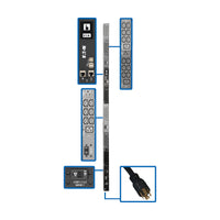 Tripp Lite PDU3EVN6L2130 PDU Trifásico Monitoreable de 8.6kW, Tomacorrientes de 208V / 240V (36 C13, 6 C19 y 3 5-15/20R)