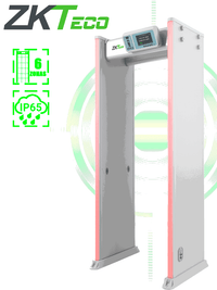 Detector de Metales ZKTECO D4330IP65 con 33 Zonas de Detección, 300 Niveles de Sensibilidad y Pantalla HD 7"