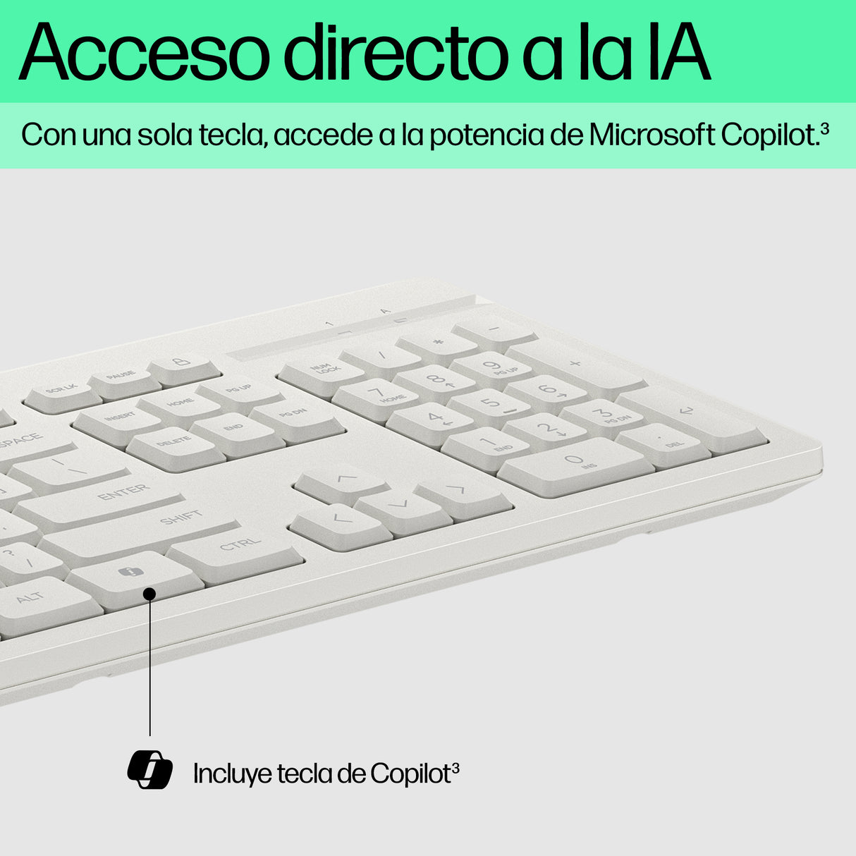 HP Combinación de mouse y teclado con cable 225, Tamaño completo (100%), Alámbrico, USB