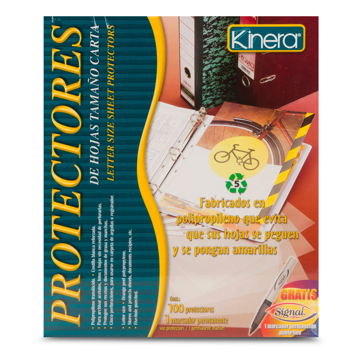 Mica Kinera 360 Protector Hoja Carta Caja/100 - 360 FullOffice.com