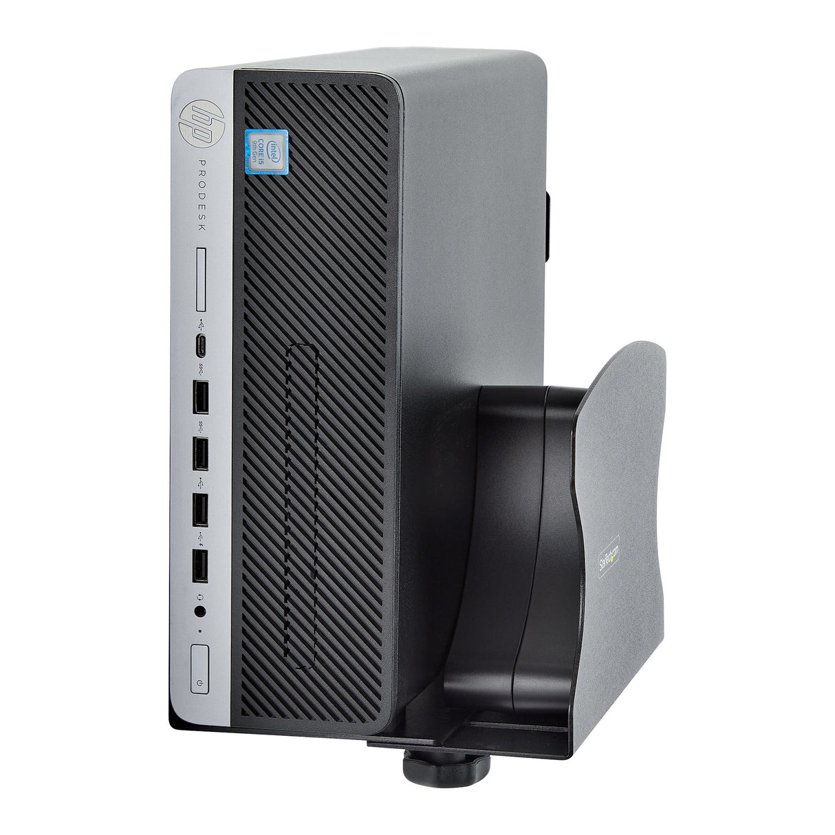 StarTech.com Bracket Soporte de Montaje en Pared para PC - Soporta CPU de hasta 18kg - Ajustes sin Herramientas de 5cm a