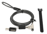 Manhattan Candado para portátil (Nano) con 2 llaves, compatible con ranura Nano, cable de 1,5 m, antirrobo, cable de acero con funda PVC transparente, garantía de por vida Cable Negro, Translúcido Portátil Llave Kensington, Nano