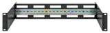 Intellinet Kit rail DIN réglable 19", 2U, pour équipements sur rail DIN chapeau, profondeur réglable 48–174 mm, aluminium, noir RAL 9005, garantie trois ans Rack Carril de rack Negro Aluminio 9 kg