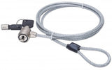 440271 - Manhattan Candado para portátil (Kensington) con 2 llaves, compatible con ranura Kensington estándar, cable de 1,5 m, antirrobo, cable de acero con funda PVC transparente, garantía de por vida Cable Plata Portátil 2 llaves PVC, Acero