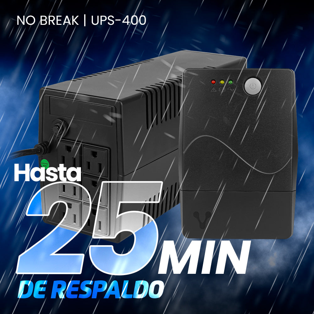 Vorago UPS-400 sistema de alimentación ininterrumpida (UPS) Línea interactiva 1 kVA 600 W, Sine/Square, 145 V