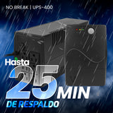 Vorago UPS-400 sistema de alimentación ininterrumpida (UPS) Línea interactiva 1 kVA 600 W, Sine/Square, 145 V