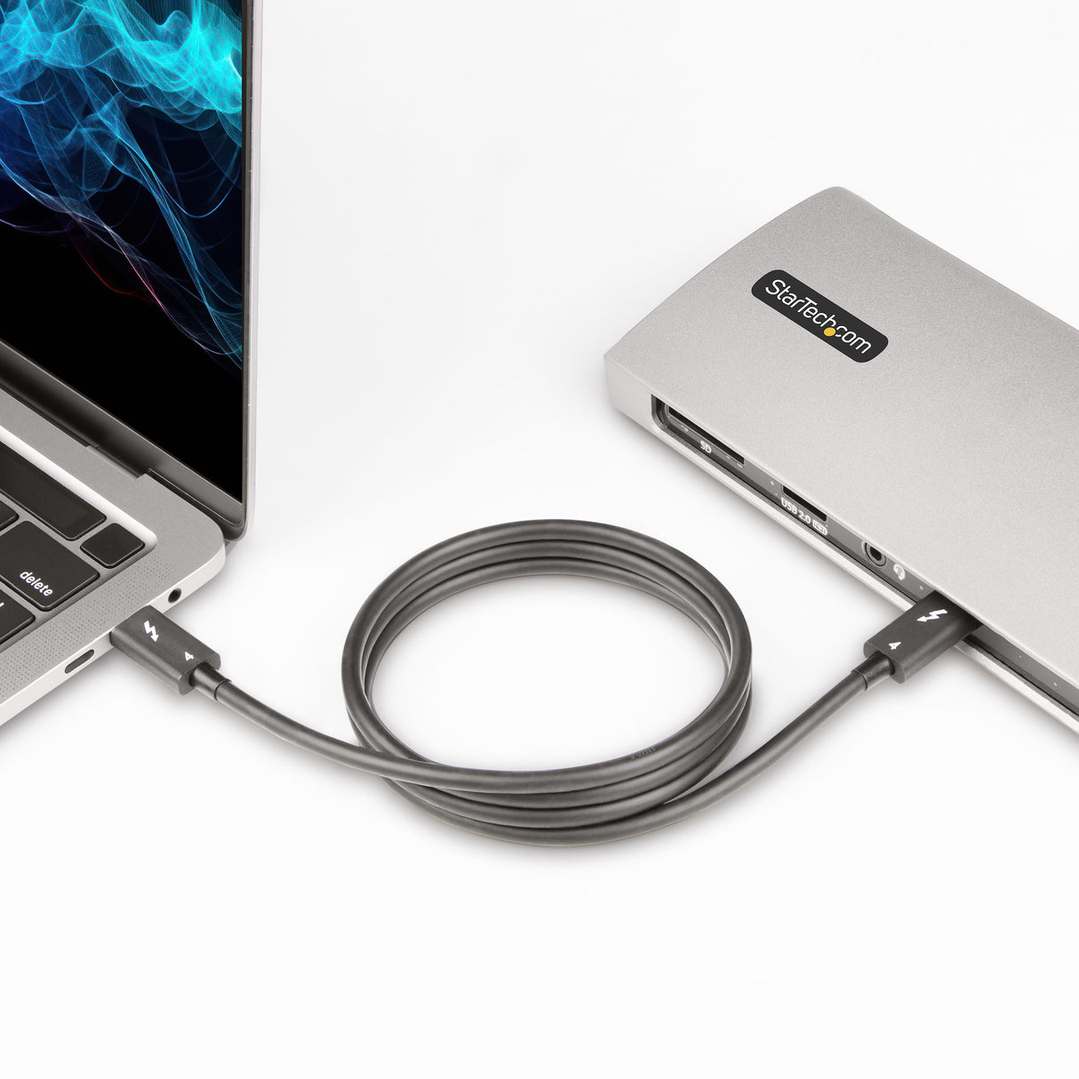 StarTech.com Cable de 1m Thunderbolt 4 - 40Gbps - PD 100W - Vídeo 4K/8K - Cable Thunderbolt 4 con Certificación Intel - Compatible con USB4/Thunderbolt 3/USB 3.2/USB Tipo C/DisplayPort Cable Masculino Masculino 1 m 40 Gbit/s