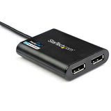 ASUS Adaptador Gráfico Externo USB 3.0 a DisplayPort Doble 4K60 DisplayLink - Cable Conversor USB 3.0 a DP de Vídeo Adap