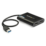 ASUS Adaptador Gráfico Externo USB 3.0 a DisplayPort Doble 4K60 DisplayLink - Cable Conversor USB 3.0 a DP de Vídeo Adap