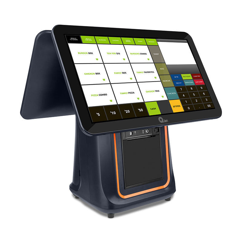 Qian QOS-A09TC-01 sistema POS RK3568 2 GHz 39.6 cm (15.6") 1366 x 768 Pixeles Pantalla táctil, 250 cd / m², Capacitiva, 